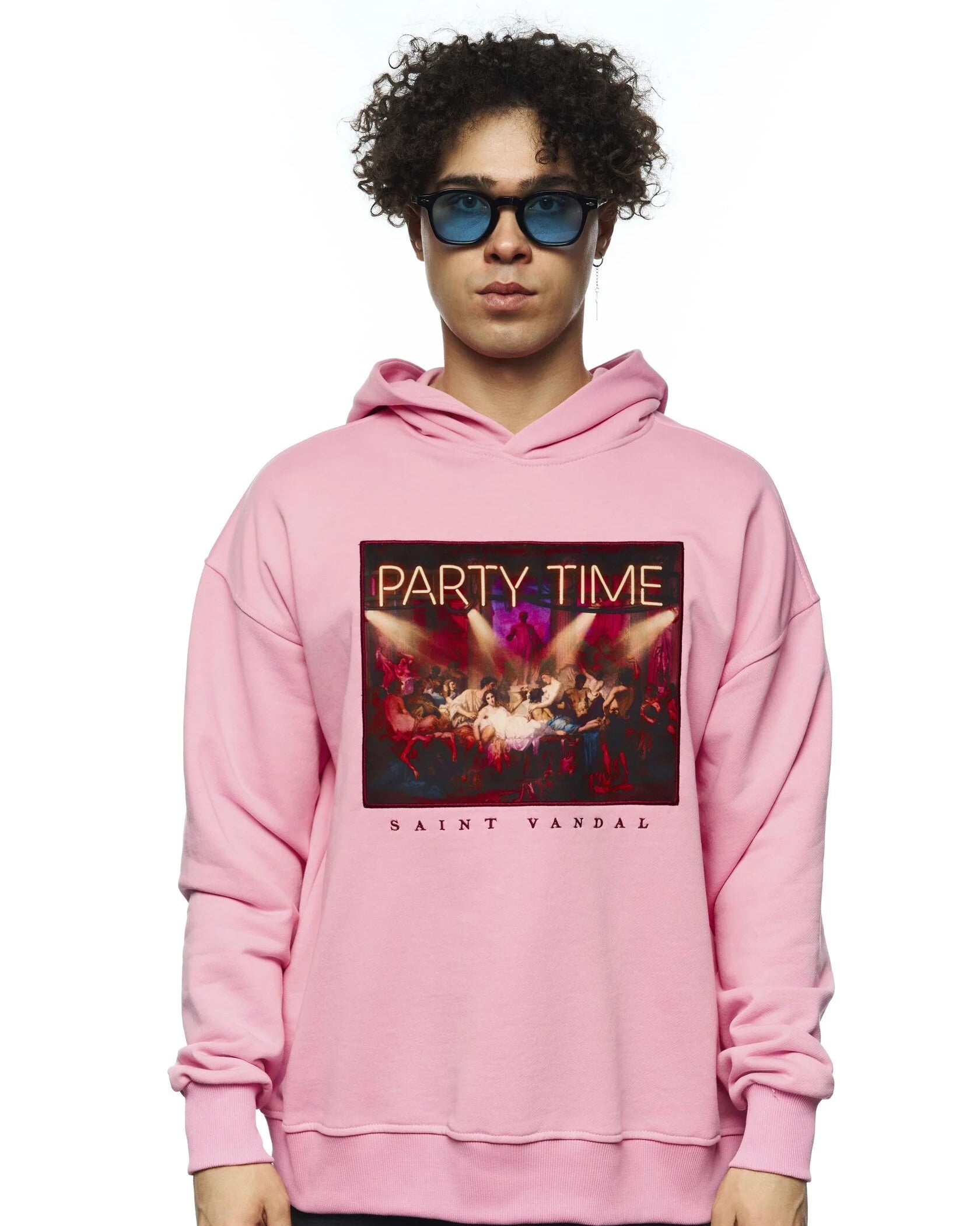Hoodie “Party Time” Pink