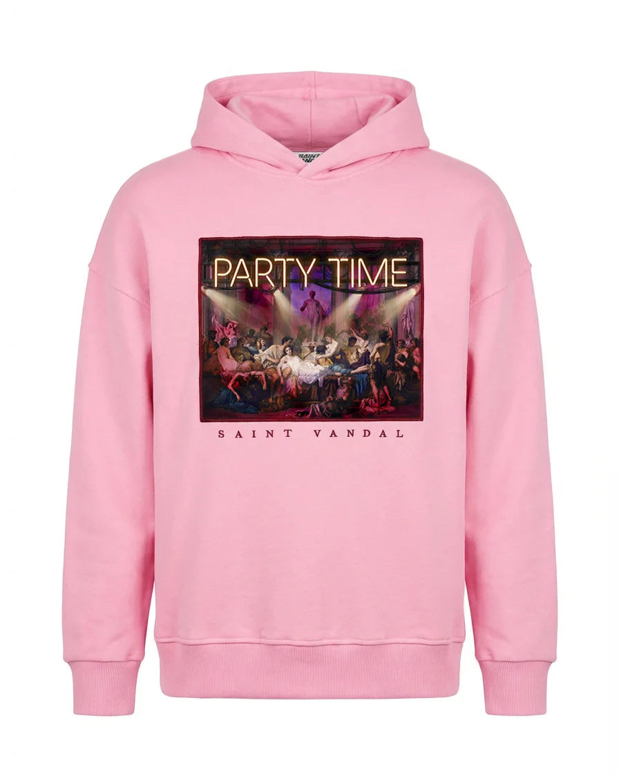 Hoodie “Party Time” Pink